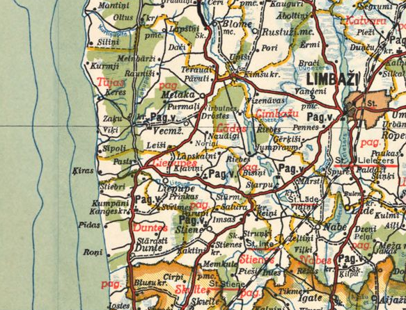 Tūjas vēsturiskā karte